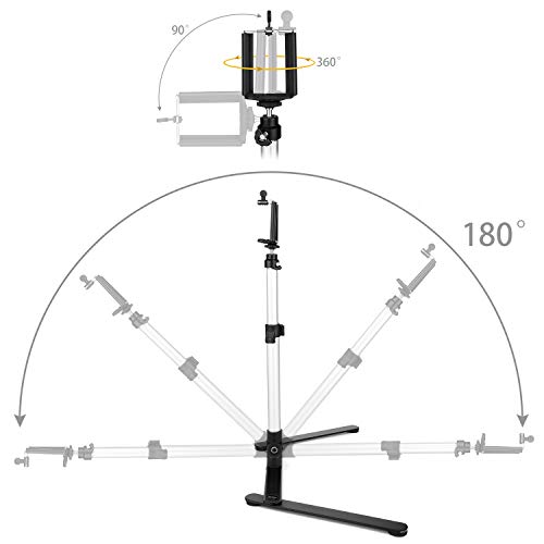Chromlives Photo Copy Stand Pico Projector Stand With Phone Clamp Overhead Phone Mount Phone Stand Mini Tripod Adjustable Tabletop Monopod Stand Compatible With Smart-Phone #TOP5