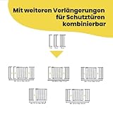 Safety 1st Easy Close Metal 28cm Gittererweiterung, kein Bohren, leicht montierbare Erweiterung zu Türschutzgitter, Erweiterung für Treppenschutzgitter ohne Bohren für Babygitter, Weiß