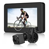 Mulcort Bike Rear View Camera 1080P with Night Vision, Bike Camera Front & Rear View Wide Angle Lens, Loop Recording, 5000mAh Battery, Bike Accessories for EBike, Mountain