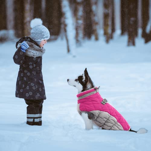 Image of Lelepet Dog Coat Warm Dog Winter Coat Waterproof Dogs Jacket with Harness