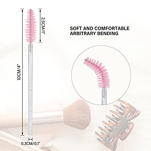 image for G2PLUS 300PCS Disposable Mascara Brushes, Crystal Lash Brush Makeup Ki