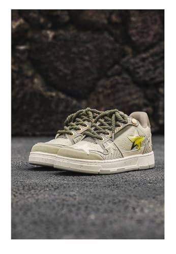 Premium Leather Y2K Retro Star Pattern Sneakers for Casual Wear with Comfortable Fit and Non-Slip Sole 6