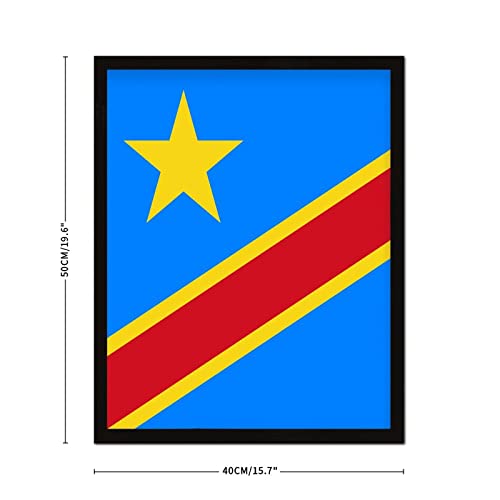 Drapeau du Congo décoration murale idée cadeau originale 40x50