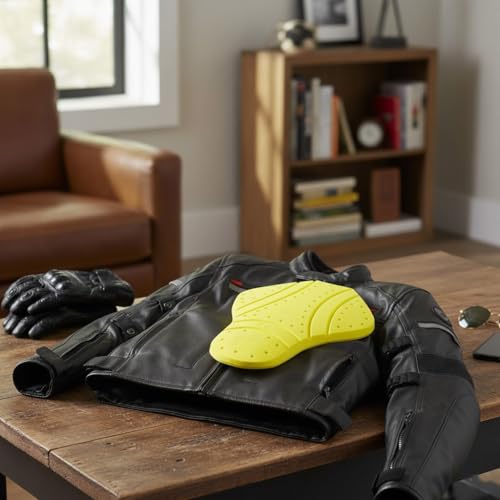 Image of Jackets 4 Bikes CE Level 2 Back, Elbow and Shoulder Certified Armor Pads 5 PC Set, Motorcycle Armor Protector Inserts for Motorcycle Jackets Unisex Yellow