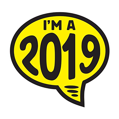 Image of Ez-line Vinyl Year Slogan Bubbles 2019 Model Year 1 Dozen Windshield Stickers Car Lots Dealership 9 Inches Long 7.5 x 9 Waterproof Vinyl Automotive Sales (2019)