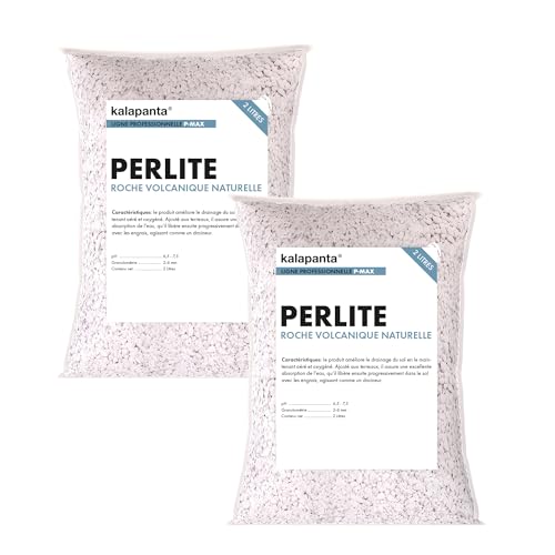 Kalapanta - Perlite volcanique Naturelle expansée pour Le Jardinage et Plantes d'intérieur (Emballage Double, 2 pièces)