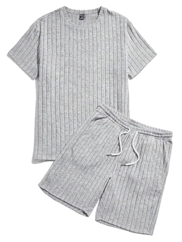 Image of ZAFUL Men's 2 Pieces Sets Outfits Summer Beach Set Short Sleeve Button Down Zip Up Shirt And Short Sets