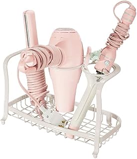 mDesign Hair Straightener Holder  Metal Stand for Holding Hair Brushes and Styling Accessories  Ideal as Hair Dryer Stand  Cream