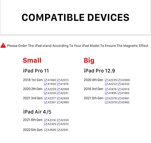 Invzi Magfree Magnetic Ipad Stand, Adjustable Rotatable Floating Magnetic Ipad Pro Stand Holder For Apple Ipad Pro 12.9 3Rd/4Th/5Th Generation, Ipad Pro 11 Inch 1St/2Nd/3Rd/4Th Gen, Ipad Air 4Th, 5Th #TOP5