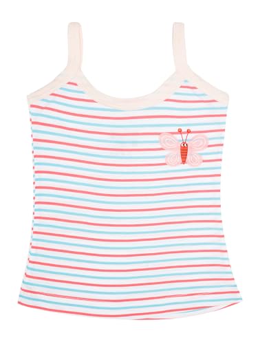 Image of BODYCARE Girl's Regular Fit Vest Dori Neck Sleeveless Assorted Pack of- 4