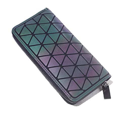 Preisvergleich Produktbild Geometrische Lange Brieftasche und Geldbörse - Mode Leuchtend Gitter Postleitzahl Geldbörse Brieftaschen für Damen NO.5