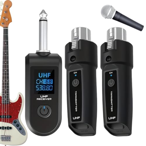 Shenrongtong Adaptador De Micrófono Inalámbrico - Divisor De Barra De Sonido - Kit De Conversión Inalámbrico con Alcance De 15m - para TV Hogar Música Streaming Radio Altavoz Reproductor Mezclador de