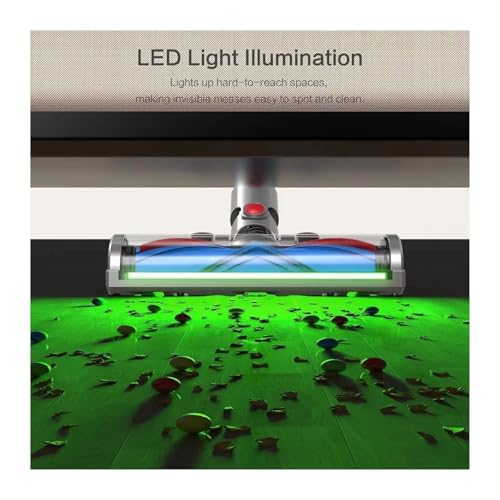 Cabezal de cepillo para Dyson V8 V10 V11 V15 repuesto de suelo duro con LED verde 6