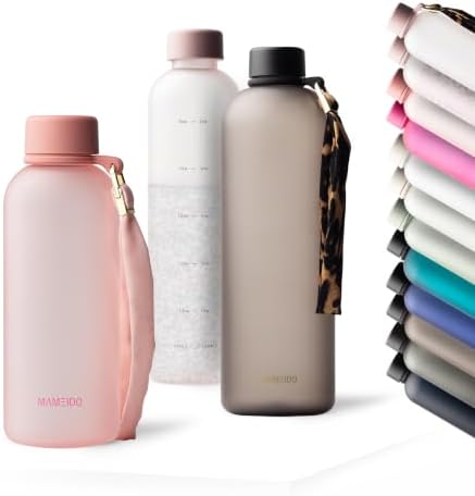 MAMEIDO Trinkflasche Kohlensäure geeignet aus Tritan 600 ml Flamingo | auslaufsicher, BPA-frei mit abnehmbarer Trageschlaufe – Wasserflasche für Sport, Schule & Büro