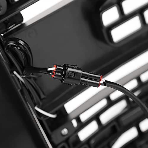 Spec-D Tuning Carbon Fiber Look Front Mesh Hood Grille W/Led Light Bar Compatible With 2009-2014 Ford F150 Truck #TOP7