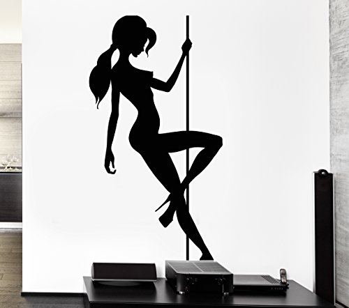 Wall Stickers Vinyl Decal Streaptease Go Go Pole Dance Dancing (z1004i)