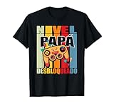 Regalos Para Futuros Padres & Padres Primerizos Camiseta Nivel Pap Desbloqueado, Anuncio Embarazadas, Hombre, Camisa, Jersey, Manga Larga, Cuello Crew, Black, Small, Da del Padre, Fiesta, Videojuegos