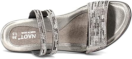 NAOT Footwear Women's Temper Heel Gray/Black Multi Rivets/Metallic Onyx Lthr 9 M US | Image 5