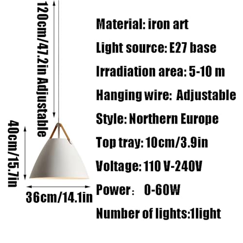 Lámpara colgante industrial de hierro E27 para iluminar zonas oscuras 7