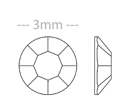 1000 strass di cristallo, 3 mm, trasparenti