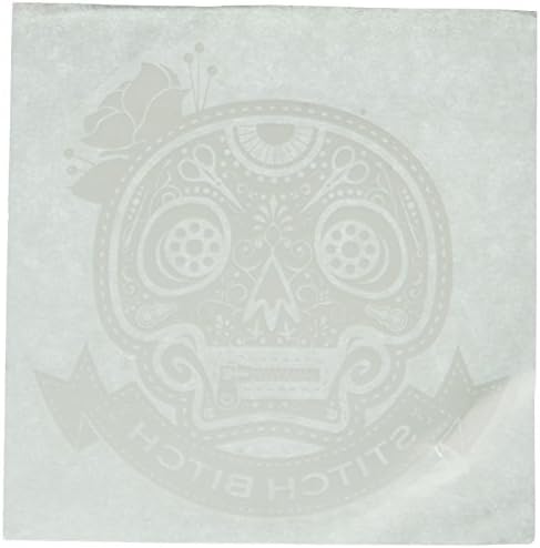FiberFlies FFD115 Stitch Bitch Sticker Vinyl Window Decal, White