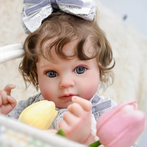 Muñeca Reborn Lifelike de 24 pulgadas con vestido miniatura 1