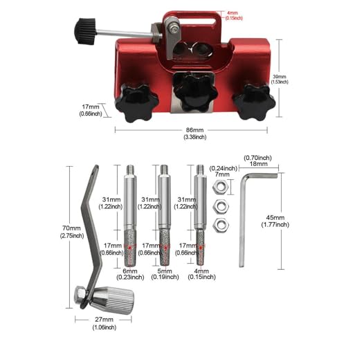 Afilador de cadena de motosierra portátil para solucionar el desgaste de dientes en exteriores 5