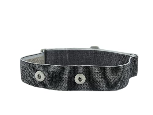 CARDIOSPORT - Correa de repuesto para monitor de frecuencia cardíaca, color gris, talla S - XL, compatible con Garmin HRM Dual, Wahoo, Polar H7, Decathlon, Peloton, resistente al agua.