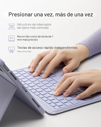 Funda con teclado iPad Air 5 10.9 pulgadas QWERTZ desmontable Inateck 7