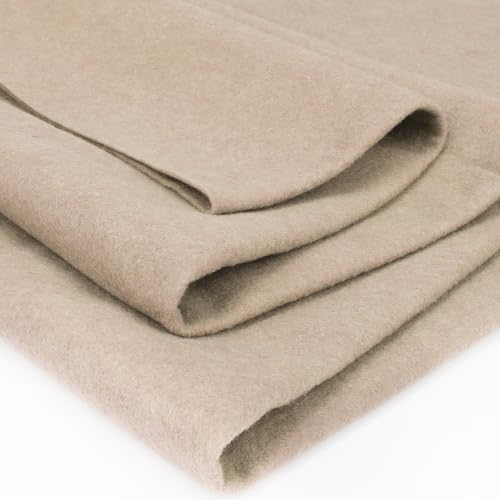 Image of XSEINO Soft Felt Fabric, Large Single Piece, 36x72 Inch, 1.4mm Thick Light Camel Nonwoven Felt for DIY Crafts, Sewing and Patchwork