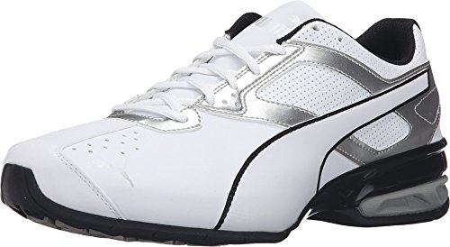 PUMA Men's TAZON 6 FM Cross Training Sneaker, Puma White-Puma Silver-Puma Black, 13