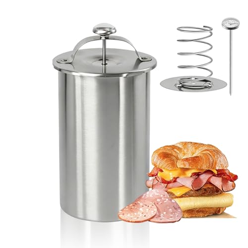 Deli Meat Press Stainless Steel Ham Maker Professional Meat Press Mold for Deli Meats with Thermometer Heavy Duty Lunch Meat Press for Healthy Homemade Poultry DIY Kitchen Tool for Paleo & Keto