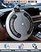 Tevlaphee Steering Wheel Lock Anti-Theft Device Heavy Duty Car Steering Wheel Lock Full Cover Universal Anti Car Theft Device Good Car Security Anti Theft for Cars Truck with 3 Keys(Silver)