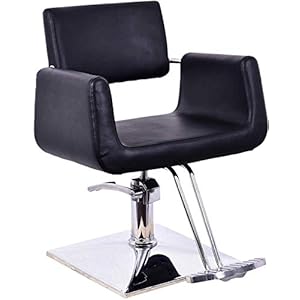 BarberPub Classic U Shape Hydraulic Salon Chair Faux Leather Hair Cutting Spa Beauty Styling Salon Equipment 1017