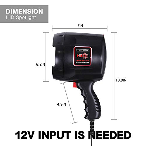 image for GOODSMANN TACTICPRO Powerful 2000 Lumen HID Spotlight/Floodlight Autom