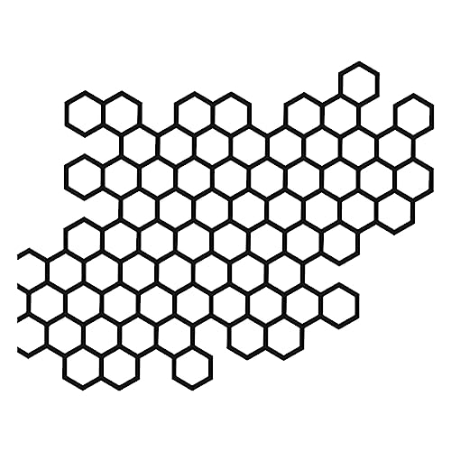AuMoHall vaxkaka hexagonmönster bil vinyl dekal klistermärke bildörr sida kroppsdekoration klistermärken 15 cm x 11 cm, svart