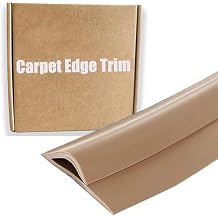 Carpet to Tile Transition Strip, Carpet Edge Trim, Self-Adhesive Waterproof Edging for Rugs and Floor Mats Brown 4Ft
