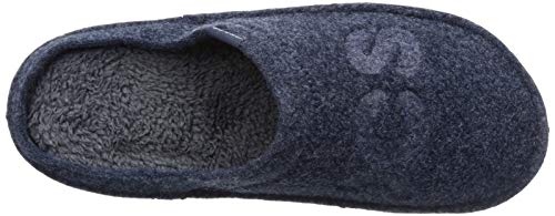 CROCS Classic Logo Slipper - Navy/Charcoal - M9W11 , 206008-459-M9W11, Unisex Adult , Navy/Charcoal