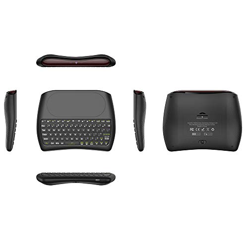 Docooler D08 2.4 GHz Touchpad Teclado Sem Fio Mouse Handheld Controle Remoto com Colorido LED Backli