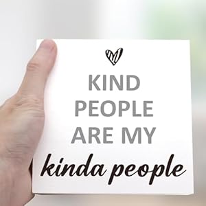 Kind people are my kinda people wood box sign desk decorrustic kindness quote wood block plaque sign for home office tabletop decoration q784  urban country home decor