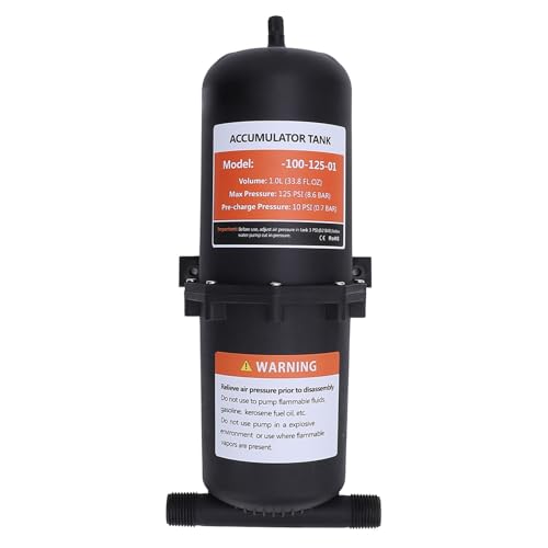 WALFRONT Serbatoio di Stampa Costante 1L 1/2 MNPT Collegamento per Acqua Liscia, Area di 10-125PIER, Ampia Applicazione tra Cui Moto e Barca, Design Sigillato e Sicuro per un Uso Affidabile