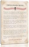 Luosucsf Metal Signs The Ranger Creed Wall Art Us Army Poem Wall Artwork for Office Vertical Prints Bedroom Painting Decoration Poster for Living Room (12x16inch(30x40cm))