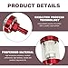 leechio 1 PC Car Fuel Filters, Inline Alloy Rust-Proof and Durable Efficient Filter Oil Cup, Tempered Glass Waterproof Fuel Filter Cup, Universal Motorcycles Accessories (Red)