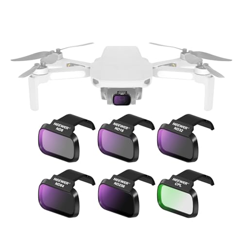 Image of NEEWER 6 Pack ND CPL Filters Compatible with DJI Mini 4K /2 /Mavic /SE /2 SE, Drone Lens Accessories, Snap On Circular Polarizing Neutral Density ND8 /ND16 /ND32 /ND64 /ND256, Multi Coated HD Glass, FL-B32