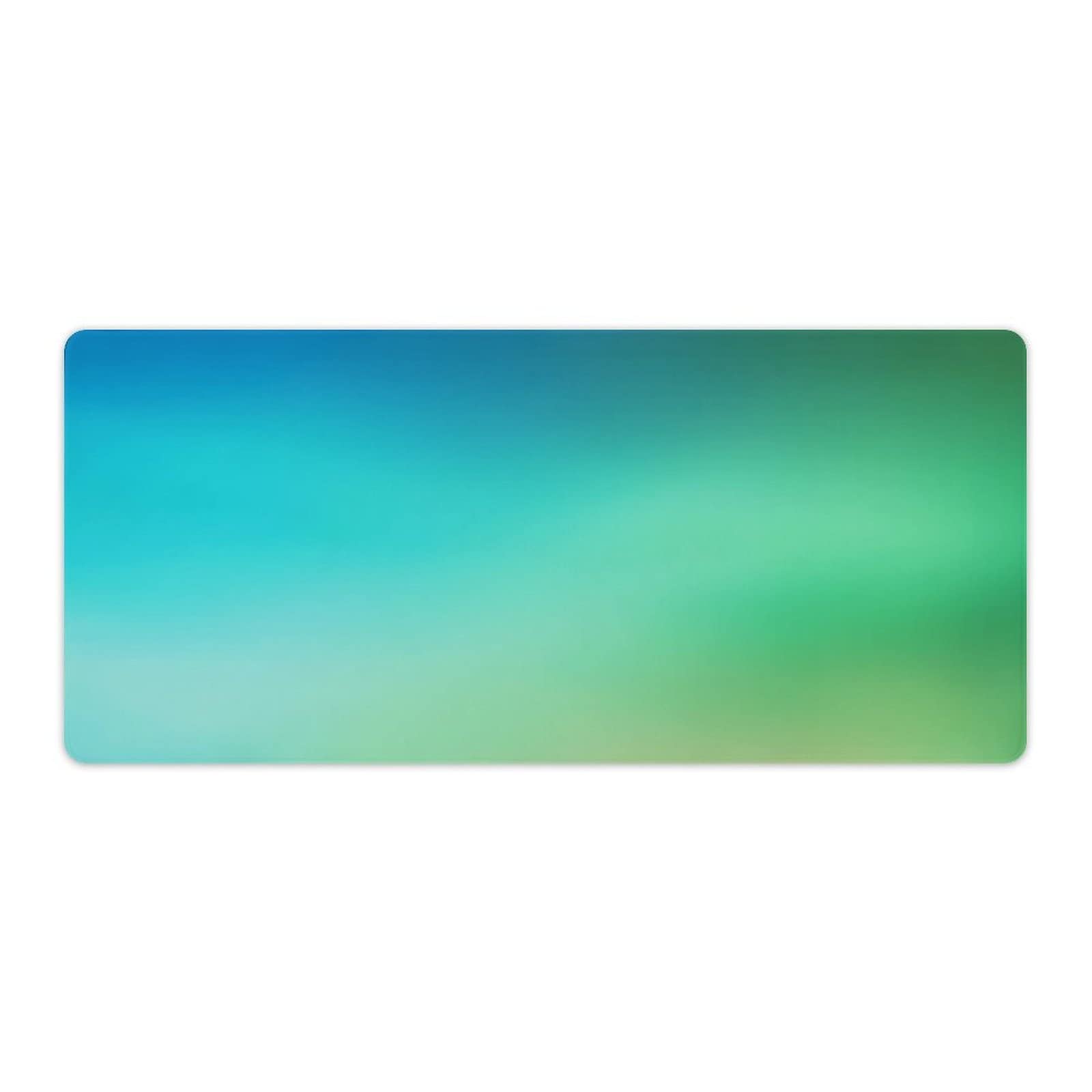 PUZOU Blue Green Gradient Minimalist Desk Mats for Desktop Decor Computer Mousepad Essentials Work Home Office Supplies 40x90cm