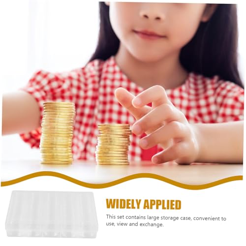 Caja organizadora transparente para cápsulas de monedas miniatura 7