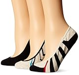 Keds Women's Liner Sock with Silicone Heel Grip 3-Pack Natural