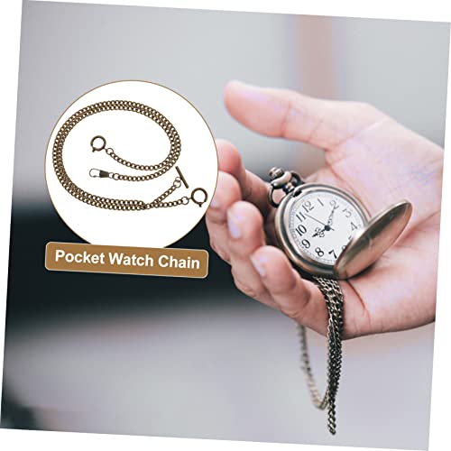 Holibanna 3 Pecas Corrente De Relógio De Bolso Camiseta Masculina Corrente De Relógio Antigo Cadeia