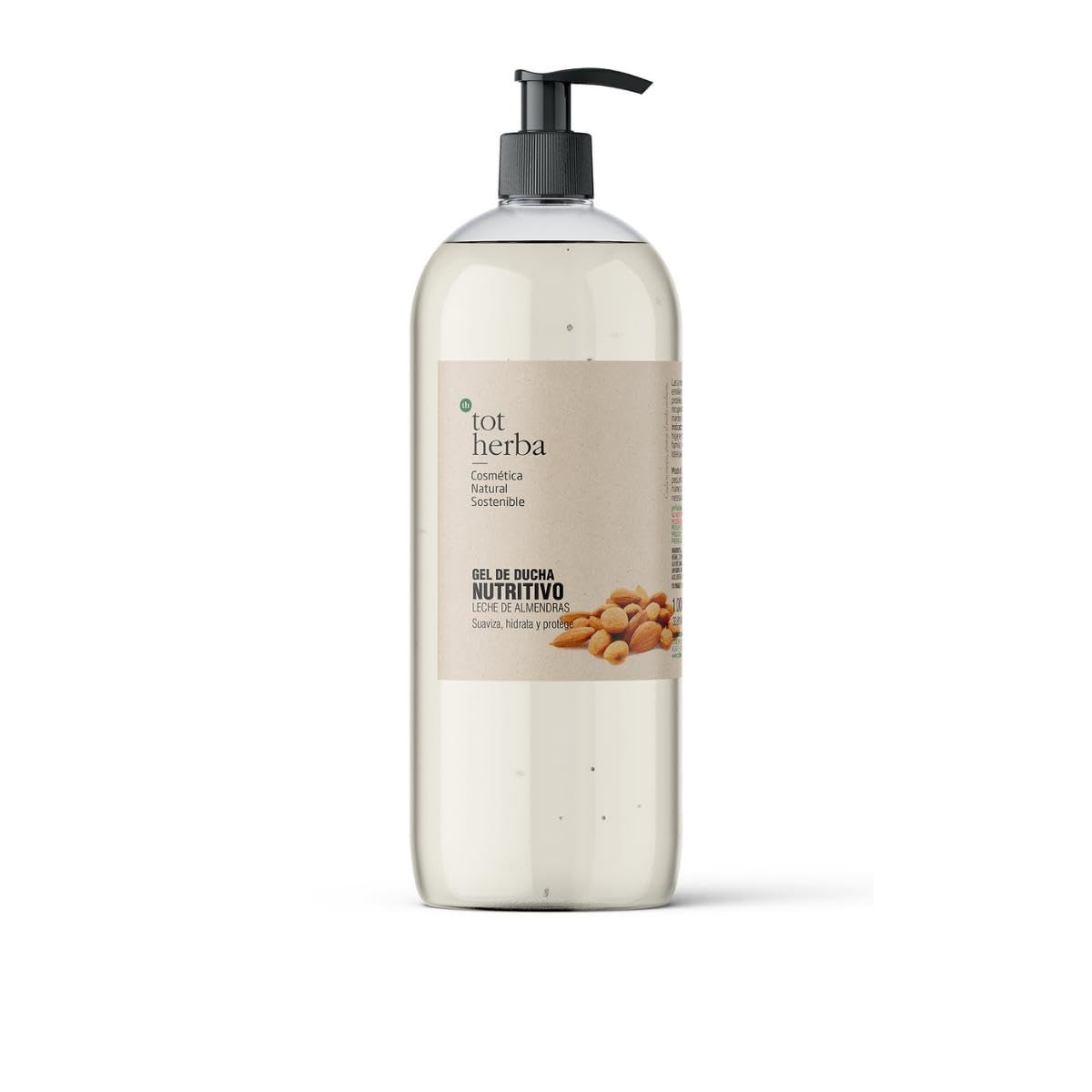 Gel Baño Leche Almendras 1L Tot Herba Alivio Piel Seca y Tirante 3