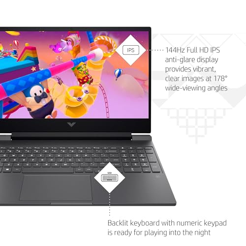 HP 15.6" 144Hz Gaming Laptop, Intel i5-12500H (12-cores, Beat i7 12650H), NVIDIA RTX 4060 GPU, 16GB RAM, 512GB PCIe Gen4 NVMe SSD, Windows 11 Pro, Bundled Cooling Bracket - Image 3